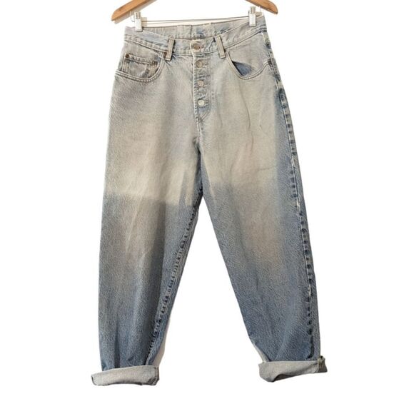 Vintage 90s Lucky Brand Button Fly Relaxed Mom Jeans Faded Distressed Size 14 - Picture 5 of 15